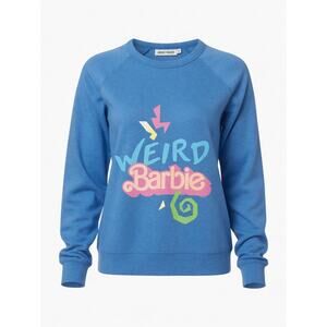 Barbie Movie | 'Weird Barbie' graphic Crewneck Sweatshirt | Blue | Size Large